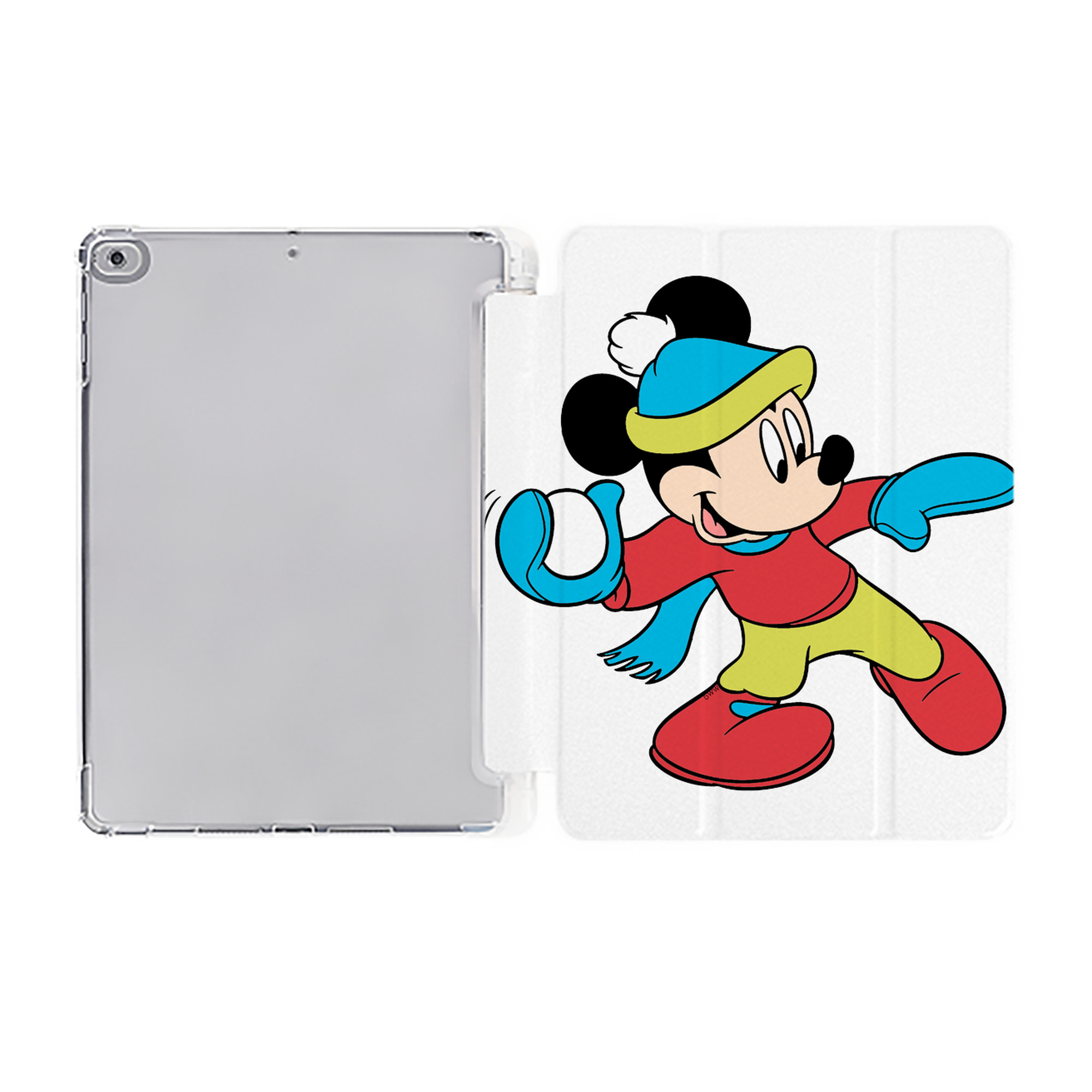 ミッキーマウス Mickey Mouse IPad ケース ペン収納付き 三つ折りスタンド PUレザー×シリコン 対応機種9.5/10.5/10.9インチ